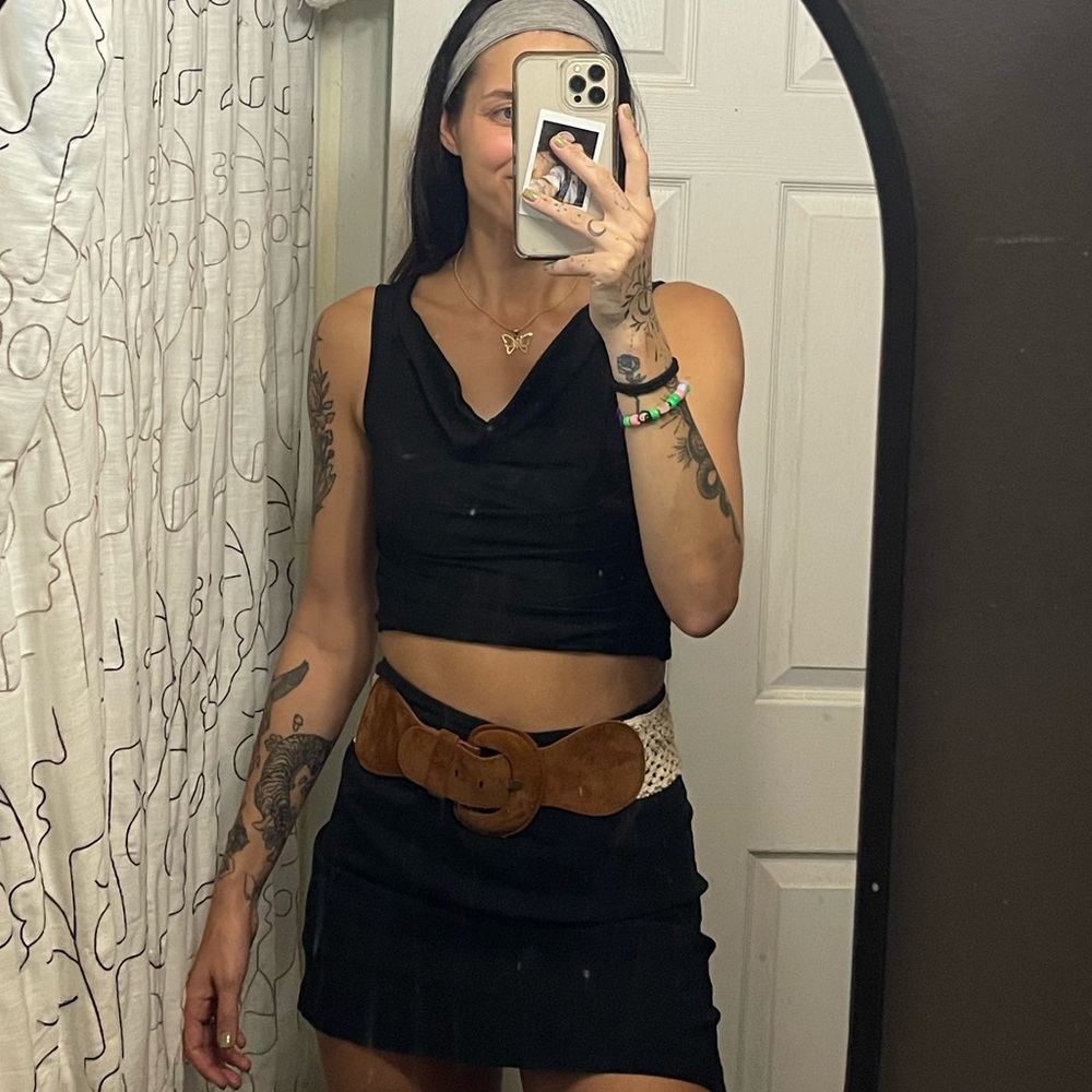 Y2k cowl neck top